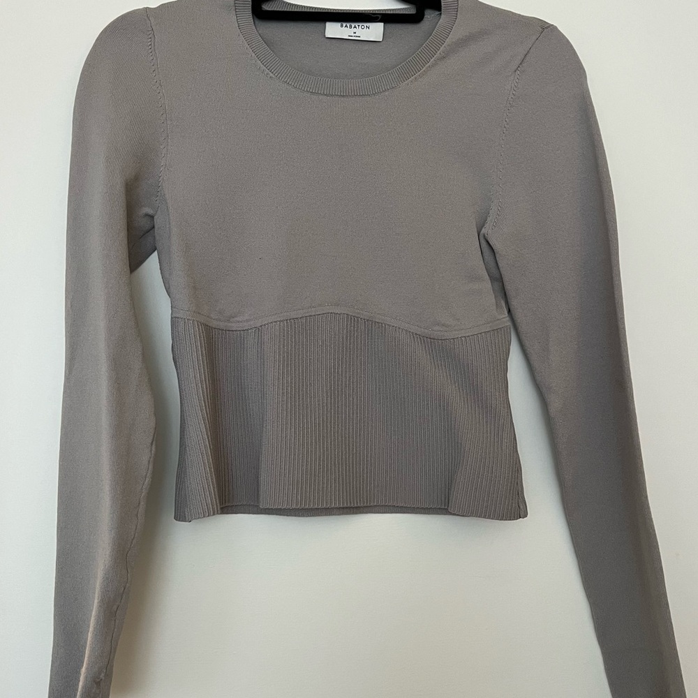 Aritzia Babaton Sculpt Knit Empire Long Sleeve